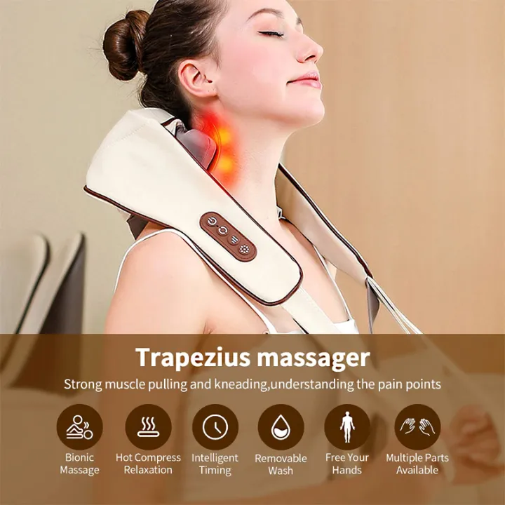 Ultimate Neck & Shoulder Tension Reliever – Wireless 6-Head Trapezius ...