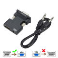 HDMI-compatible to VGA Converter Adapter 1080P VGA Adapter 3.5MM Audio Jack For PC Desktop Laptop to HDTV Projector Video Audio. 