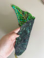 1 Piece Embroidered Sequins Green Leaf Applique Fashion Decoration For Summer Clothes Sew On Patch for Clothing DIY.
