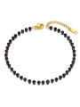 Lokaer Fashion Black CZ Crystal Charm Anklets For Women Girl Stainless Steel Link Chain Bohemia Beach Foot Anklet Jewelry A21029. 