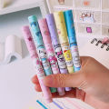 6Pcs Sanrio Hello Kitty Highlighter Pen Set Kawaii Kuromi Melody Cinnamoroll Art Fluorescent Markers Pens School Office Statione. 