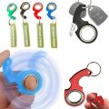 Fidget Keychain Spinner Ring Anti-Stress Portable Stress Relief Toy for Focus, Anxiety Ideal for Adults and Teens. 