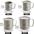 Naturehike 2026 New Titanium Cup Set Portable Storage Ultralight Large Tableware Set Outdoor Picnic Cooking Camping Bowl Pan. 
