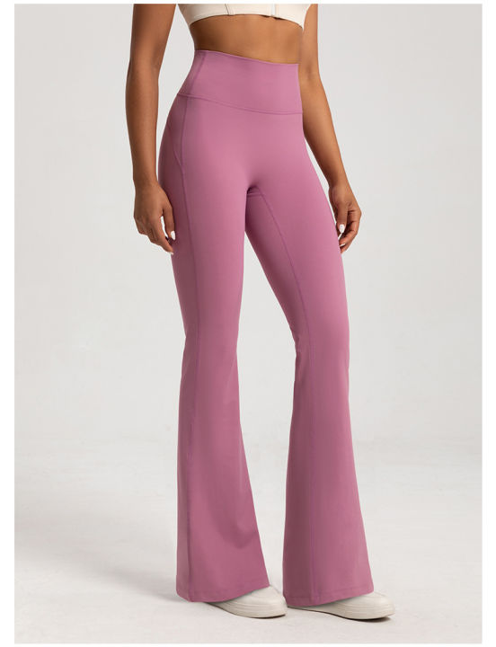 Naked%20High%20Waisted%20Waist%20Cinching%20Hip%20Lifting%20Fitness%20Exercise%20Elastic%20Bell%20Bottom%20Pants%20Women%20Casual%20Outdoor%20Running%20Yoga%20Pants%20-%20Image%204