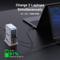 Ubigbuy 300W GaN Charger PPS PD 100W USB Type C 6-Port Digital Display Desktop Fast Charging Station for MacBook iPhone .