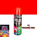 Nippon orange red color spray paint. 