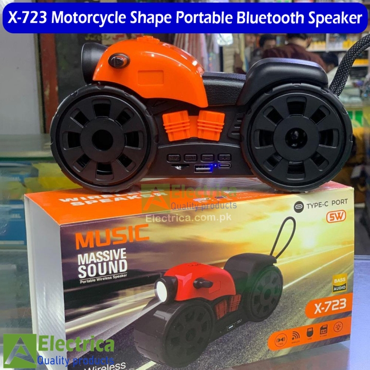 X-723 Motorcycle Shape Bluetooth Speaker 5W Portable Wireless Speaker ...