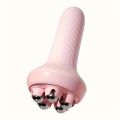 1pc Handheld Massage Roller with Beads - Manual Muscle Relaxation Tool for Neck, Back, Feet, Arms, and Legs - Durable Plastic. 