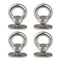 4pcs Stainless Steel Kayak Track Mount Tie  Down Eyelet For Bunge Kayak Accessories  Hold Bungee Cord  Kayak Track Eyelet. 
