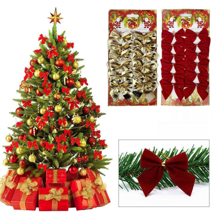 12/24/36Pcs%20Christmas%20Decoration%20Bow%20Red%20Gold%20Xmas%20Tree%20Bowknot%20Pendant%20Ornaments%20for%20Home%20Decor%20Navidad%20New%20Year%20Party%20%20-%20Image%202