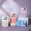 Small Solar Calculator Portable Calculator Cute 8 Digits LCD Electronic Home Office Calculator for Kid Primary School Calculator. 
