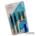 erasable fountain ink pens with polisher & erasable ink cartridges extra fine nibs plastic body made in china by chren rainbow nib you can erase from the bottom of the fountain in pen model no 6175 you can get extra erasable cartridge from our retail stor. 