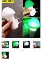 ( 2 set )MILLAT MUSHROOM SHAPE ZERO WATT SMALL SIZE LED NIGHT BULB VIBRANT COLORS (RANDOM ASSORTED COLORS). 
