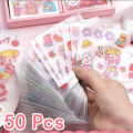 10/100Pcs Kawaii Stickers PET Pattern Cartoon Scrapbooking Cute Sticker DIY Handbook Stickers Decoration Stationery Supplies. 