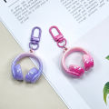 1PC Cute 3D Earphones Pendant Keychain Mobile Phone Chain Earphone Charm Backpack Hanging Decoration Accessories Gifts. 