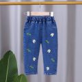 Girls jeans straight pants nz69. 