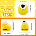 6 pcs Paper cutter for crafts Hole Puncher Punches Tool Set Circle Flower Paper Shapes Hole for card making custom scrapbook. 