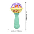 Single head rattle Soft glue Dumbbell Baby Hand Teether With jhunjhuni CN -1pcs. 
