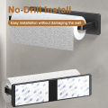 Adhesive Toilet Paper Holder Stainless Steel Wall Mount Kitchen Roll Towel Rack Napkin Dispenser Absorbent Stand Tissue Hanger. 