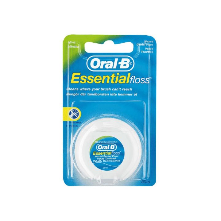 Oral-B Essential Floss Waxed Dental Floss, 50m