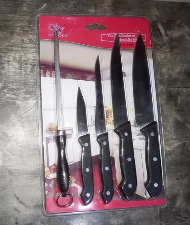 Koch%20Messer%20pack%20of%20five%20pieces%20kitchen%20knife%20set%20stainless%20steel%20-%20Image%202
