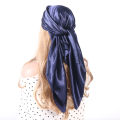 Solid Colors Silk Scarf Women Satin Hair/Head Scarves Black White Army Green Brown Khaki Square 90*90cm Foulard Female Hijab. 