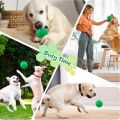 Tough Natural Dog Chew Toy Indestructible Squeaky Ball for Aggressive Chewers Beef Flavor Hexagonal Design Dental Health.