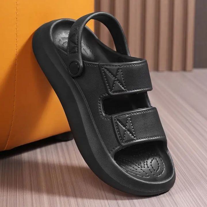 2026%20High%20Quality%20Summer%20Fashion%20Solid%20Color%20Convenient%20Men's%20Lightweight%20Slip%20on%20Casual%20Wear%20Resistant%20Large%20Size%20Sandals%20-%20Image%206