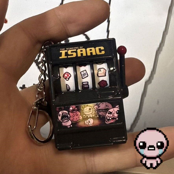 Game The Binding of Isaac Cosplay Key Chain Fashion Black Keychain Metal Keyring Backpack Decoration Party Prop