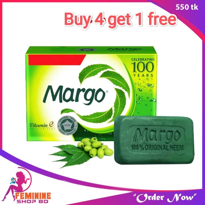 Margo vitamin E neem Soap 100g 1box (4 peaces)