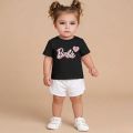 Barbie T-shirt And short Pant For Kids Baby Girls and Boys  Round Neck Short  Sleeves Tee Top's Clothes sets Dresses Outfit Suit Jannat Store. 