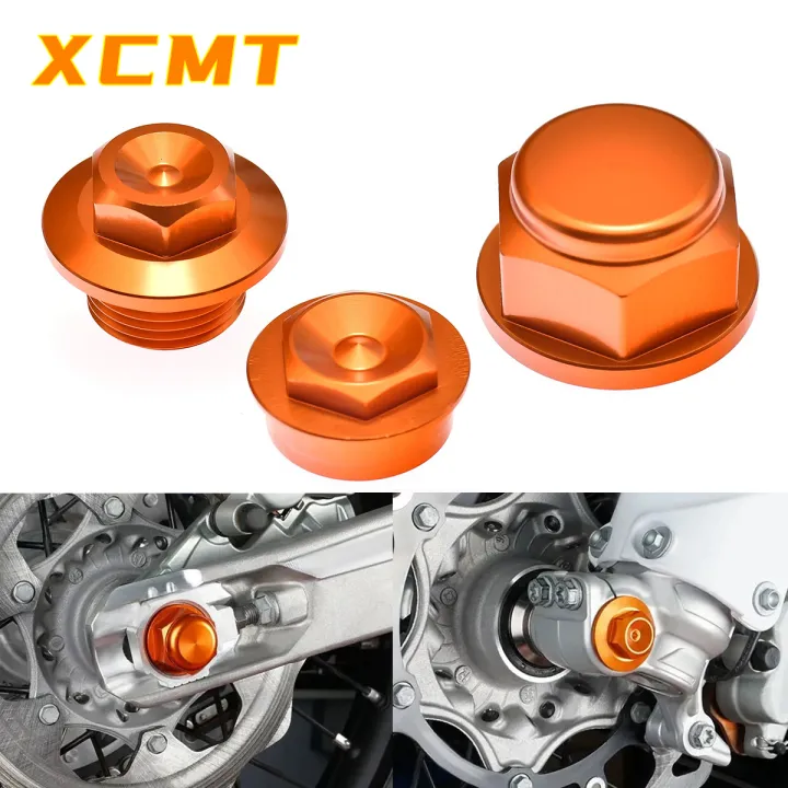 CNC Front Rear Wheel Lock Nut Bolt Rear Chain Adjuster Axle Block Wheel ...