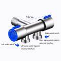 Bathroom Faucet Dual Control Double Handle Stainless Steel Cold Water Faucet Bathroom Washing Machine Faucet Triangle Valve. 