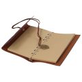 Cute Diary Notepad Sketch Book, Leaf Embossed and Retro Pendants Book, PU Synthetic Leather Journal Notebook.