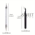 Dual-Ended Rhinestone Picker Pen With Tweezer Set Point Drill Wax Pencil Sticking Picking Dotting Jewelry Tools Decoration Kit. 