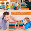 Rainbow Push Bubble Fidget Pad Sensory Toy I Pop It Fidget Toy Gifts for Kids(Small Size). 