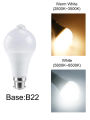 B22 Motion Sensor LED Bulb Light 12/15/18/22W White Warm Light Automatic Switch Light Bulb For Bedroom Corridor Aisle Stair. 