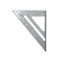 7-inch imperial set square, 90-degree reinforced silver set square, aluminium alloy carpenter’s measuring ruler. 