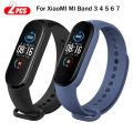 2Pcs Watchband For Mi Band 7 6 5 4 3 Bracelet Mi Band Strap Silicone Sport Replacement Wristband Smartwatch Accessories.