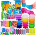 12 Slime pack & 6 Glitter bottle & Orbeez ball and animal / Clay mitti pcs : 8 stick icecream Kids Learning Toys ( Box Not Included ). 