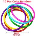 10pcs Plastic Toss Rings Target Jumping Children Outdoor Games for Party Jump Beach Toy Sports Sensory Integration Fun Toys Kids.