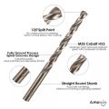 10Pcs Drill Bits Set, High Speed Steel, Twist Jobber Length Drill Bit Kit for Hardened Metal, Cast Iron, Stainless Steel, Plastic and Wood with Storage Case. 