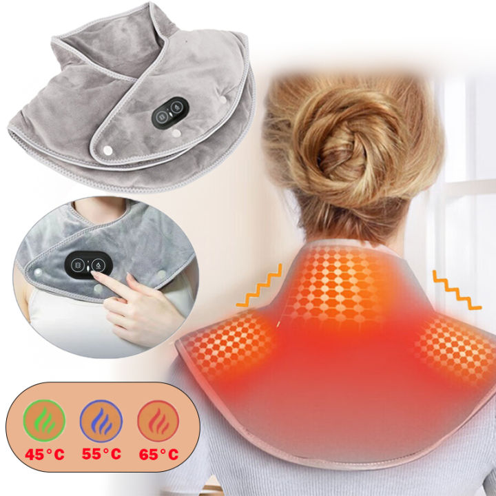 Electric Heating Shoulder Neck Pad Warm Back Brace Hot Compress Back Shawl Winter Massage Shawl Family Office Relaxation Tools