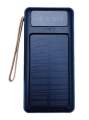 Super Fast 20,000mAh Solar Power Bank with Samsung Type-C & iPhone Cable, 2 USB Ports, Type-C Input, and 2 LED Lights. 