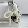 Korean Styles Bag Charm Lovely Heart Keychain Backpack Handbag Pendant Ornaments Bows Keyrings Fashion Keyholders. 