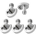 5PCS/ 1Set Portable Metal 1/4 Camera Screw for Quick Release Plate 1/4inch Folding C-ring Adapter Tripod Monopod Camera Plate.