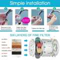 Removable Faucet Filter Six-layer Household Univer-sal Anti-splash Shower Water Saving Kitchen Tap Shower Nozzle Filter Carbon Water Faucet Filter. 