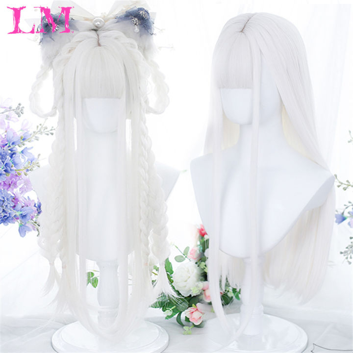 LM%20Long%20White%20Black%20Water%20Wave%20Wig%20with%20Bangs%20Cosplay%20Silky%20Wig%20for%20Women%20Daily%20Party%20Natural%20Soft%20Synthetic%20Hair%20Heat%20Resistant%20-%20Image%202