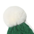Unisex Winter Red And Green Patchwork Pompoms Knit Hat Christmas Hat For Women Men Christmas Gift. 