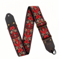 Miwayer Embroidered Guitar Strap Soft Vintage Flowers Adjustable Creative Watch Bands Cotton Belt & Leather Head. 
